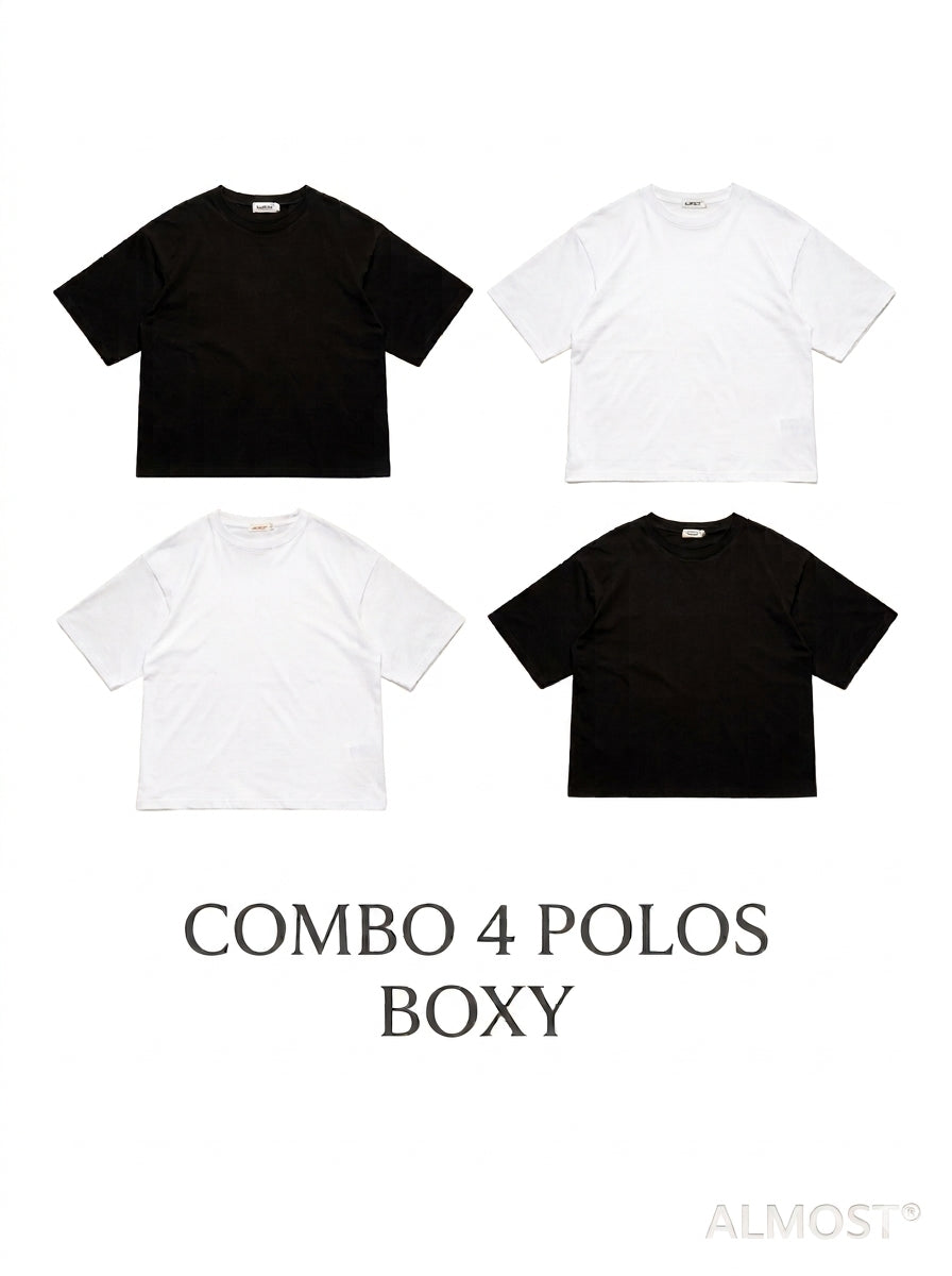 COMBO 4 POLOS BOXY