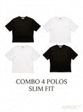COMBO 4 POLOS SLIM FIT