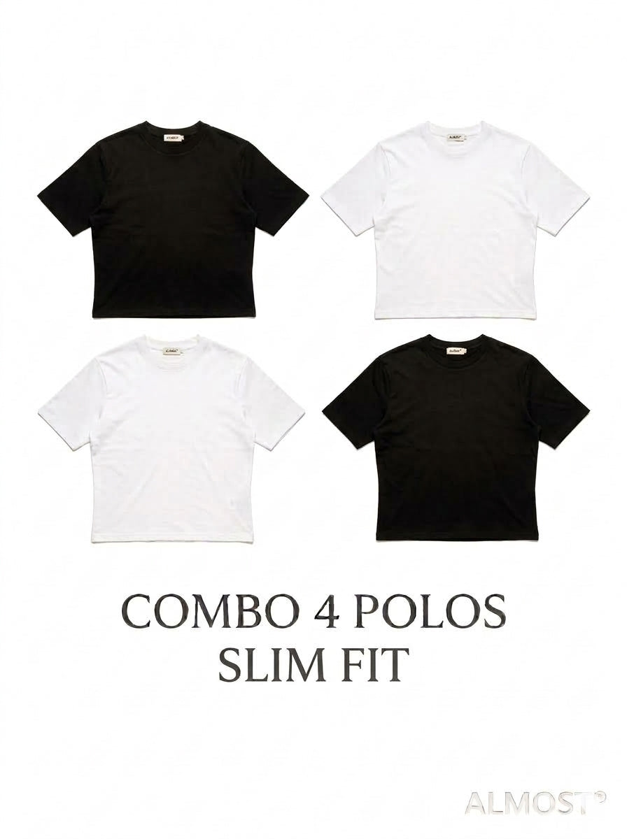 COMBO 4 POLOS SLIM FIT