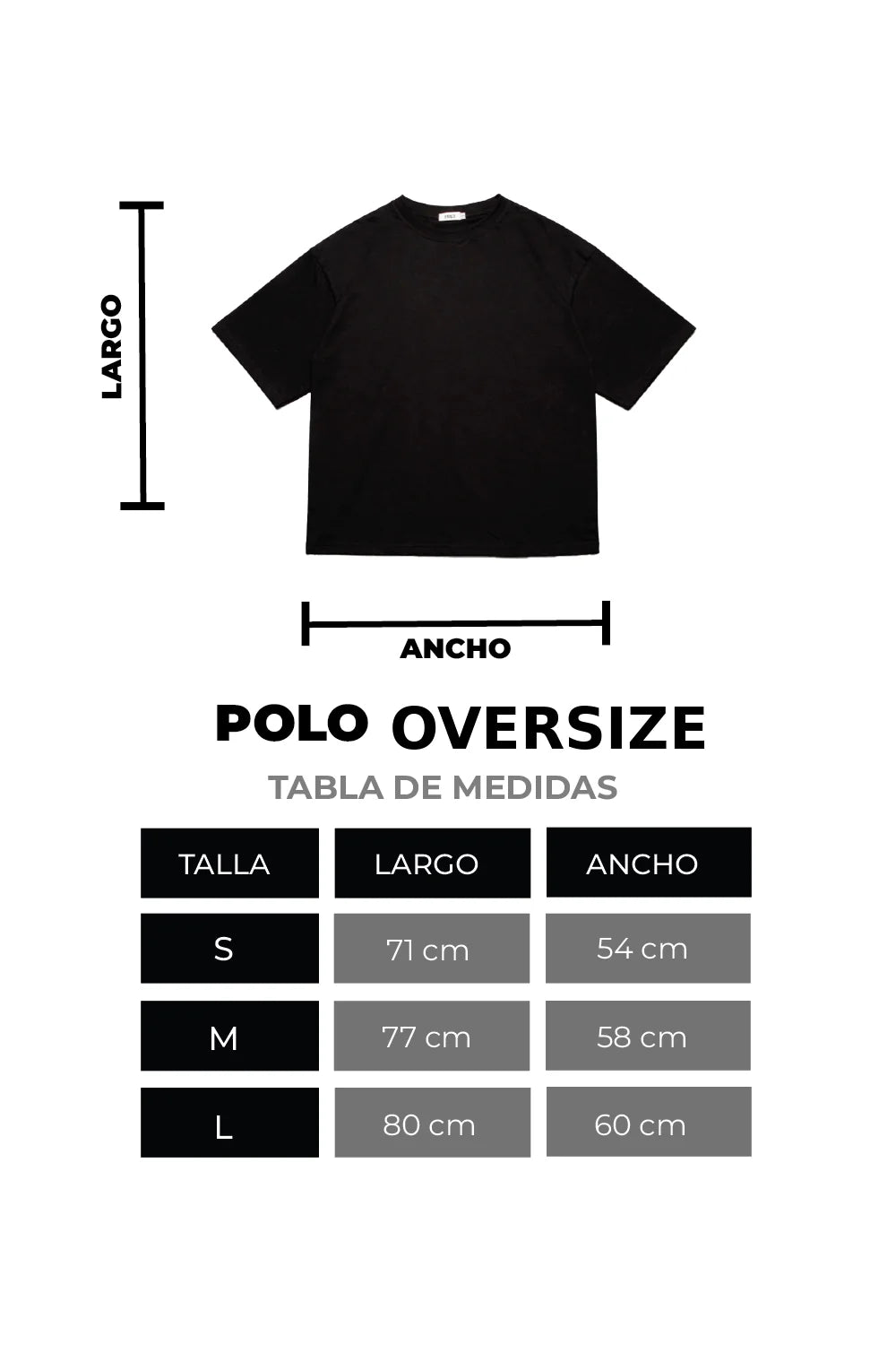POLO OVERSIZE NEGRO